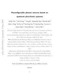 Reconfigurable Photon Sources Based on Quantum Plexcitonic Systems