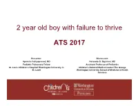 2 Year Old Boy with Failure to Thrive ATS 2017