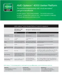 AMD Opteron™ 4000 Series Platform
