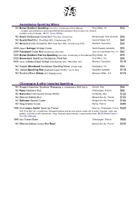 Current Wine List