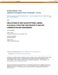 Linking Ecological Structure and Process to Wildlife Conservation and Management