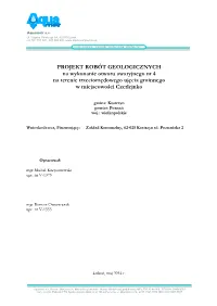 Projekt Prac Geologicznych