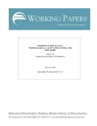 Technological Adaptation, Cities, and New Work