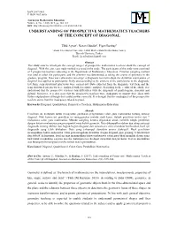 Understanding of Prospective Mathematics Teachers of the Concept of Diagonal