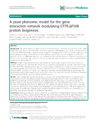 A Yeast Phenomic Model for the Gene Interaction Network Modulating