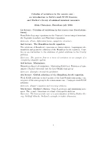 Calculus of Variations in the Convex Case : an Introduction to Fathi's