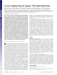 In Vivo Engineering of Organs: the Bone Bioreactor