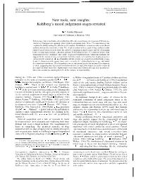 Kohlberg's Moral Reasoning Stages Revisited