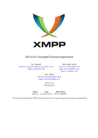 XEP-0116: Encrypted Session Negotiation