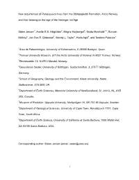 1 New Occurrences of Palaeopascichnus from The