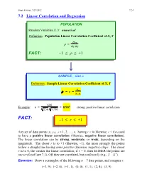 −1 ≤ R ≤ +1 FACT: −1 ≤ Ρ ≤ +1