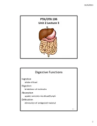 Digestive Functions