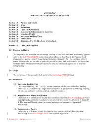 Land Uses and Densities