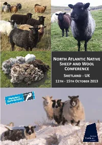 North Atlantic Native Sheep and Wool Conference 2013 Is Brought to You By