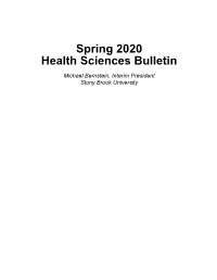 Spring 2020 Health Sciences Bulletin