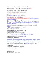 ULTIMATE FISH BOOK Corrections/Additions for 2 Nd Printing June 4, 2009