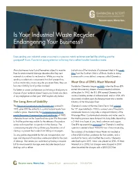 Waste Recycler Endangering Your Business?