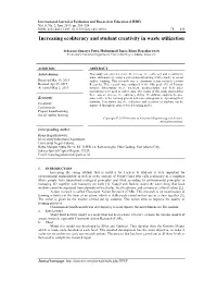 Increasing Ecoliteracy and Student Creativity in Waste Utilization
