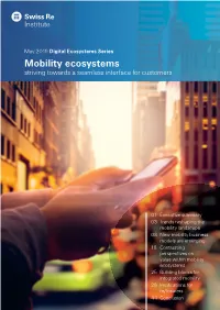Mobility Ecosystems Striving Towards a Seamless Interface for Customers