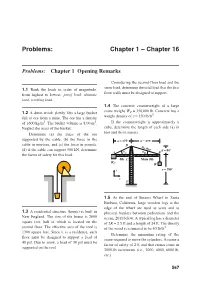 Problems: Chapter 1 Opening Remarks