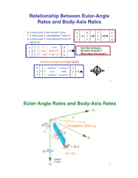 Relationship Between Euler-Angle Rates and Body-Axis Rates