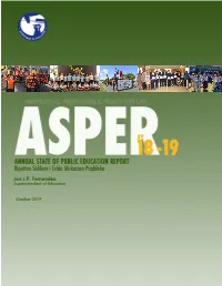 SY 18-19 ACT Aspire Comparative Results: GDOE Versus Benchmark