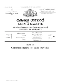 Ticf Kkddv KERALA GAZETTE B[Nimcniambn {]Kn≤S∏Spøp∂Xv PUBLISHED by AUTHORITY