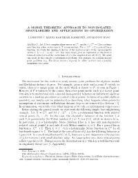 A Morse Theoretic Approach to Non-Isolated Singularities and Applications to Optimization