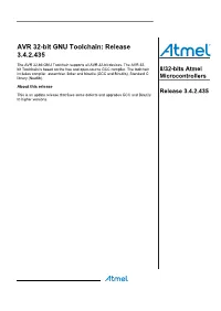 AVR 32-Bit GNU Toolchain: Release 3.4.2.435
