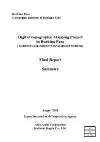 Digital Topographic Mapping Project in Burkina Faso Final Report
