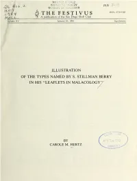 Illustration of the Types Named by S. Stillman Berry in His "Leaflets In