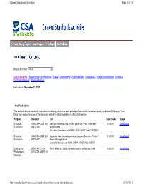 Page 1 of 24 Current Standards Activities 11/10/2011 Http