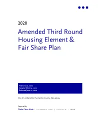 Amended Third Round Housing Element & Fair Share Plan