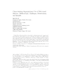 Characterizing Organizational Use of Web-Based Services: Methodology, Challenges, Observations, and Insights
