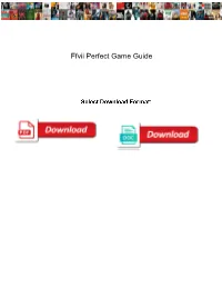 Ffvii Perfect Game Guide