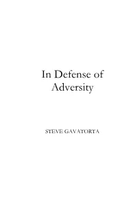 In Defense of Adversity