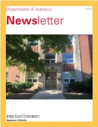 Department of Statistics Fall 2017 Newsletter