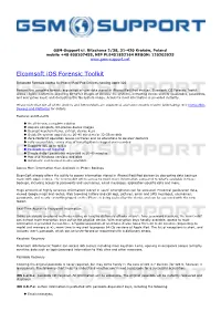 Elcomsoft Ios Forensic Toolkit