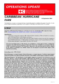 Hurricane Ivan in the Caribbean, in Accordance with the Results of On-Going Assessments