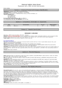 Material Safety Data Sheet