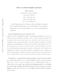 Notes on Leibniz Thought Experiment
