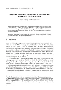 Statistical Matching: a Paradigm for Assessing the Uncertainty in the Procedure