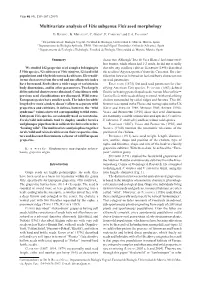 Multivariate Analysis of Vitis Subgenus Vitis Seed Morphology