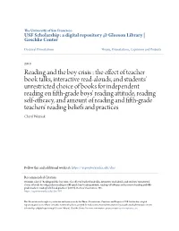 Reading and the Boy Crisis : the Effect of Teacher Book Talks, Interactive