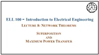 Superposition Theorem Application
