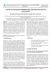 A Study on Advanced Underwater Construction and It's Challenges