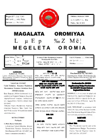 L Μ E P ‰ Z Më ¦ M E G E L E T a O R O M I A