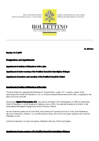Resignations and Appointments