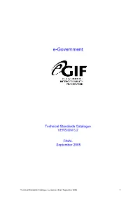 Technical Standards Catalogue VERSION 6.2