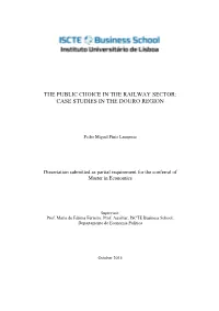 The Public Choice in the Railway Sector: Case Studies in the Douro Region